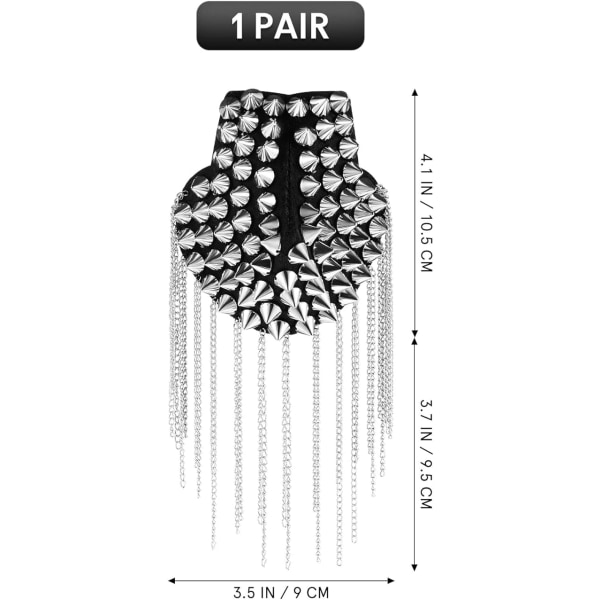 Frynser Skulderstykker Nitte Kvast Kæde Epauletter Skulderbrædder Badge Uniform Tilbehør