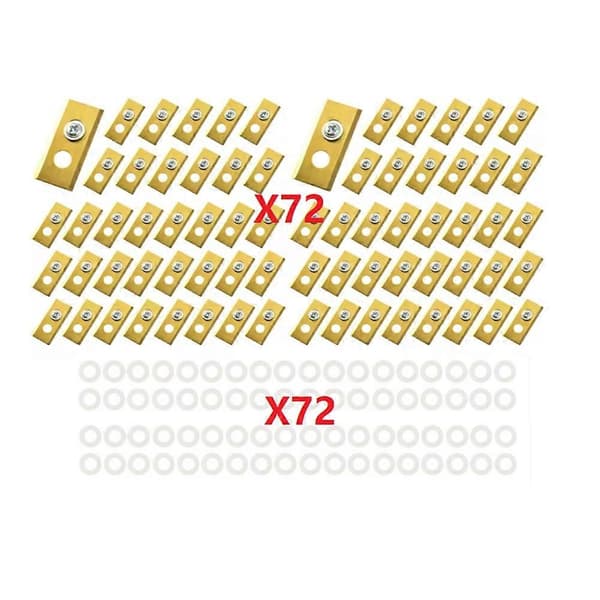 72 deler Smart gressklipper erstatningsblader Pakkesett doble hull gressklipperblader gull Gold