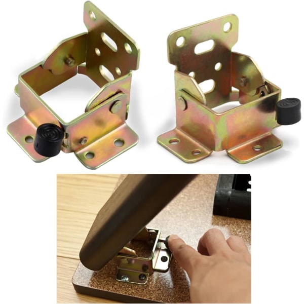 Låsehængsel 1 par multifunktionelt 90 graders automatisk låsende foldebeslag Velegnet til foldbart møbelbord (bronzefarve)