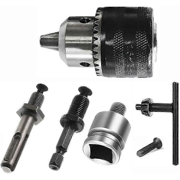 1,5-13 mm borepatron 1/2-20 Unf med SDS Plus adapter og spændepatronnøgle borepatron til boring af elektrisk boremaskinekonvertering
