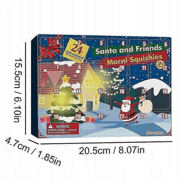 Joulukalenteri Lapsille Squishy Lelu Mochi Squishy Stressilelu 24kpl