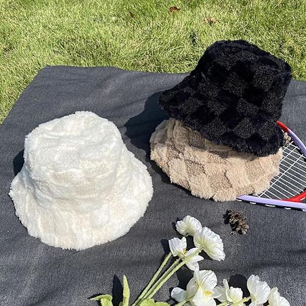 Pels Bucket Hat - Varm og blød kunstig pels fiskerhat til kvinder og mænd