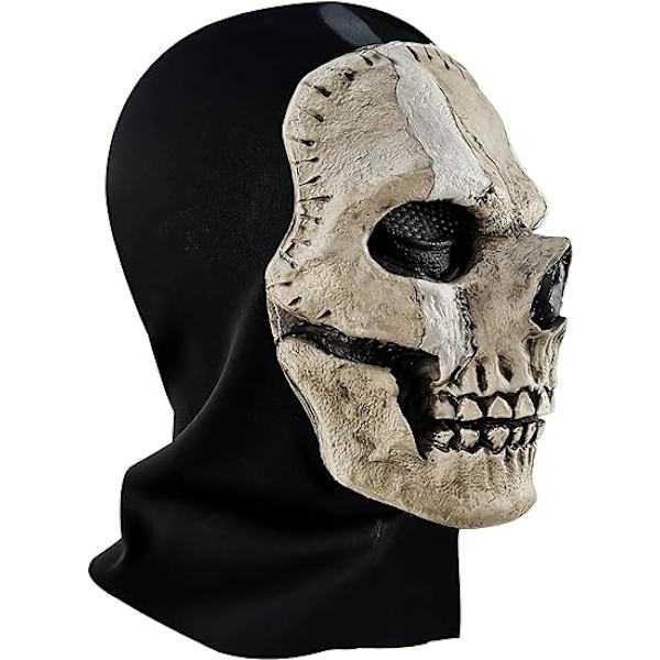 Haamun kallo naamio koko kasvoille Unisex sodan pelaamiseen ulkoilmaurheiluun Halloweeniin cosplayhin