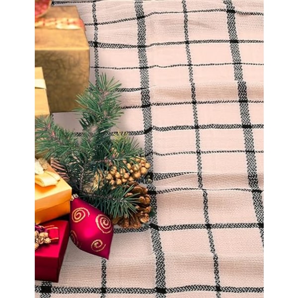Dames Ternet Tæppe Vinterhalstørklæde Varmt Hyggeligt Tartan Wrap Oversized Sjal Kappe