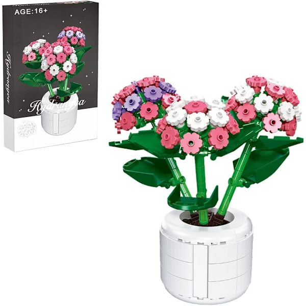 Blombukett Byggklossar Set, 361 Delar Bonsai Blommor Set, Kreativ DIY Konstgjorda Blommor Bonsai Konstruktion Leksak (92362)