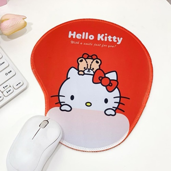 Cartoon Round Mouse Pad Cute Mouse Mat Non-Slip Rubber Office Home Desk Room Personalized for Laptop Computer Gaming 9x8 Inches (Red)