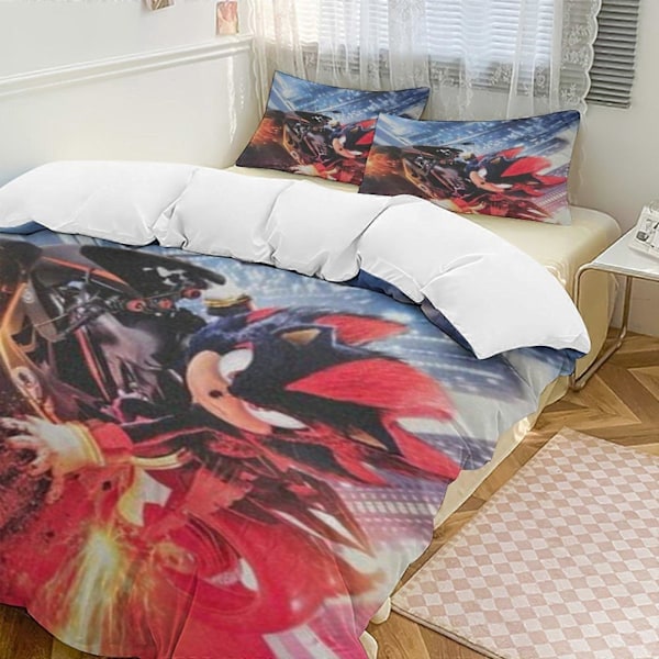 \"a1939 Sängkläder Sonic Sängset Påslakanset med Tecknat Tema Barnrum Sängkläder iip1939\" 135x200cm 53x78in