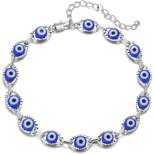 Heyone Dainty Evil Eye -rannekkeet naisille, 14K kulta Evil Eye -ketjuranneke tytöille