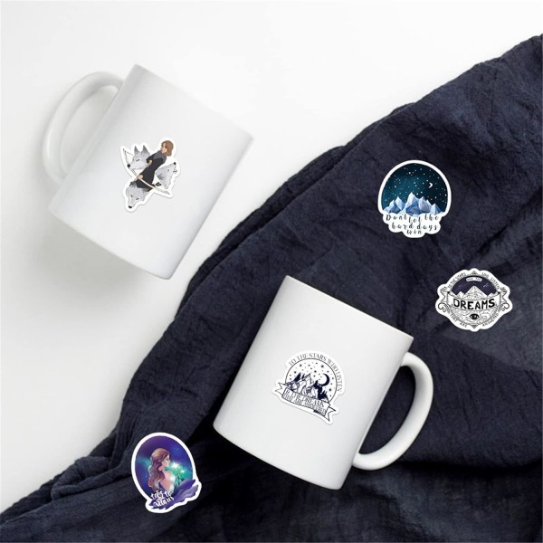 60 stk Acotar Merchandise Stickers Pakke Søte Kule Estetiske Klistremerker Bok Grafisk Vinyl Vanntett Klistremerker for Barn Jenter