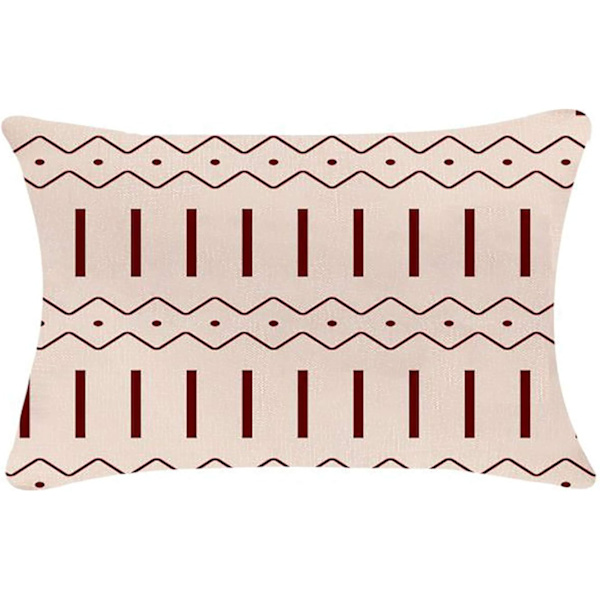 Ländrygg Jul Kuddfodral 12x20 Set om 4, Modern Soffa Överkast Kuddfodral, Dekorativ Utomhus Linnetyg Kuddfodral för Soffa Säng Bil 30x50cm