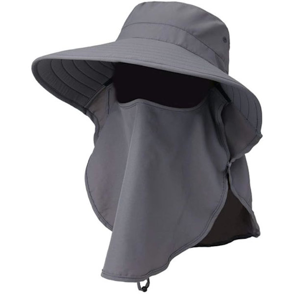 Home Prefer Mens UPF 54+ Solskyddande hatt Bred Brätte Fiskehatt med Nackskydd