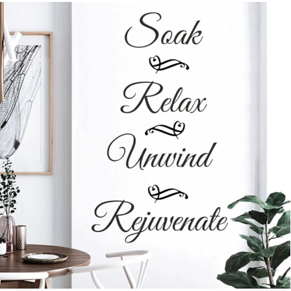 Soak Relax Seinätarra Taide Tarrat Kylpyhuone Kylpyhuone Tapetit Olohuone Makuuhuone Koriste Irrotettava Koti Sisustus Tarrat - -