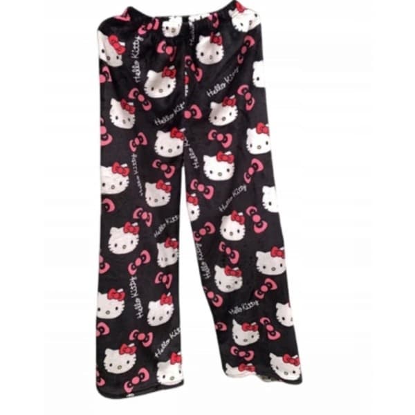 Tecknade HelloKitty Flanell Pyjamas Plysch Förtjockade Dam Varma Pyjamas Vit M Vit