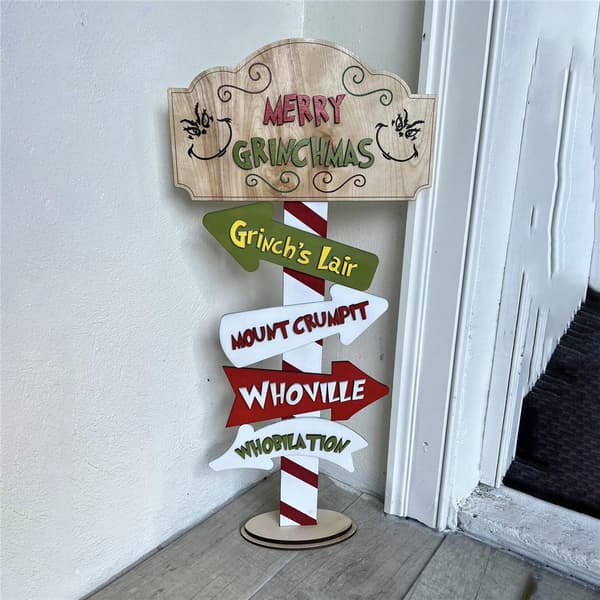 God Jul Grinches Whoville Borddekorasjon Julefest Feriedekorasjon