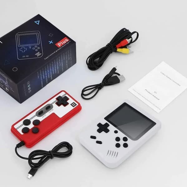Innebygd 500 klassiske spill retro spillkonsoll for barn, par, voksne, gutter Gul