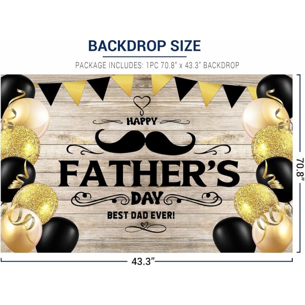 Gratulerer med farsdagen Trebakgrunn Gull og svart ballong Tre Fotografi Bakgrunn God Beste Pappa Feire Fest Banner