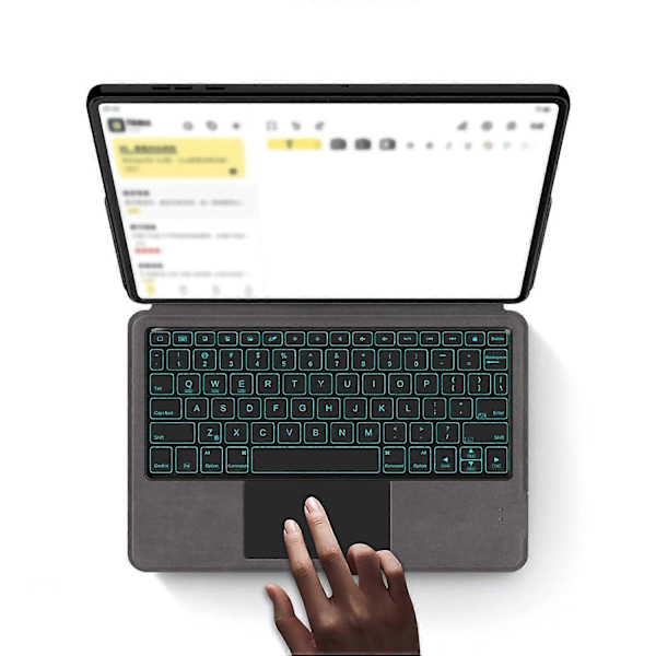 Läderfodral med Touchpad Bluetooth-tangentbord och Bakgrundsbelysning för Honor Pad X8a