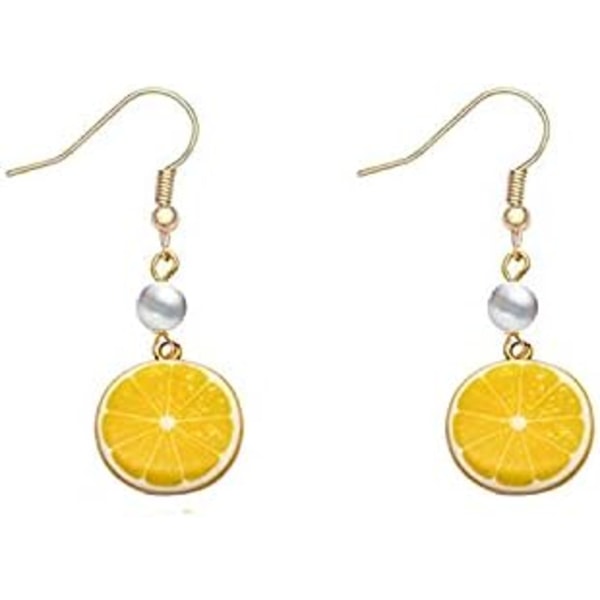 Heyone Acrylic Lemon Earrings Fruit Charm Dangle Earrings for Girls