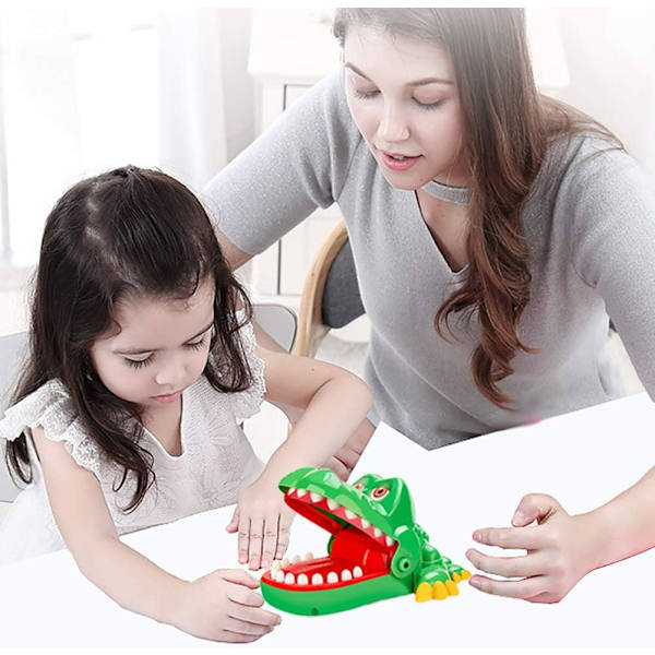 Krokodil Tänder Leksaker Spel för Barn, Krokodil Biting Finger Tandläkare Spel Roliga Leksaker, 2020 Version Åldrar 4 och Upp