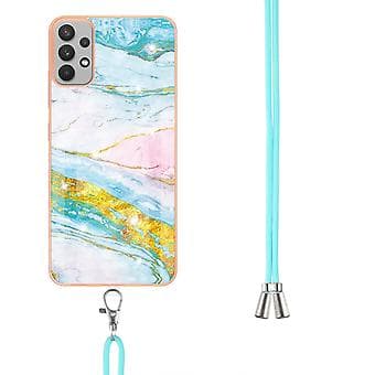 Marmor IMD TPU Mobilskal för Samsung Galaxy A33 5G Green 004