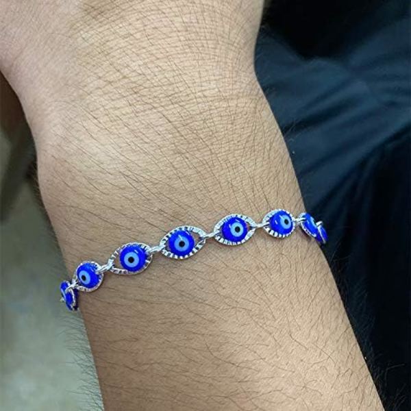 Heyone Dainty Evil Eye -rannekkeet naisille, 14K kulta Evil Eye -ketjuranneke tytöille