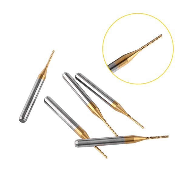 10 st Tungsten Carbide Titanbeläggning Fräsverktyg Borr Bits Rak Skaft Fräsverktyg För Snidning Gravering