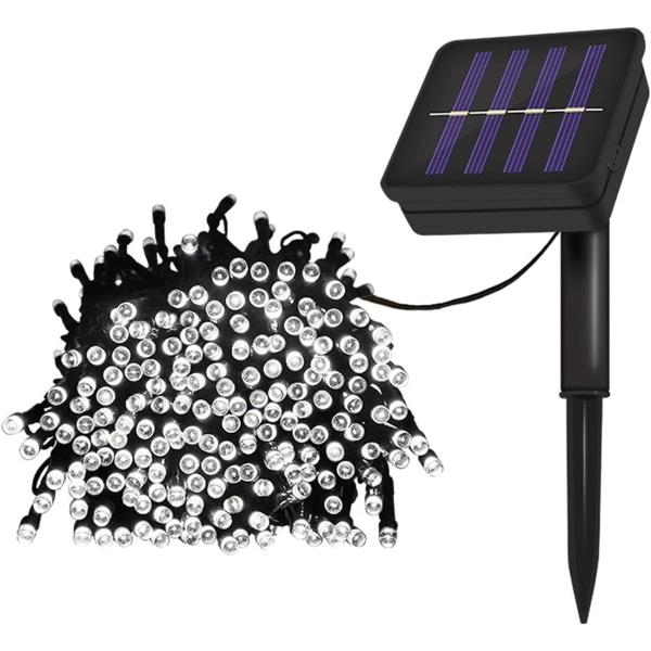 Solcelledrevet fe lys utendørs vanntett LED fe lysstreng girlander julefest bryllupsdekorasjonslys-12M100LED