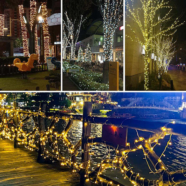 Solcelledrevet Fe Lys Udendørs Vandtæt LED Fe Lyskæde Girlande Julefest Bryllupsdekoration Lys-5M20LEDS