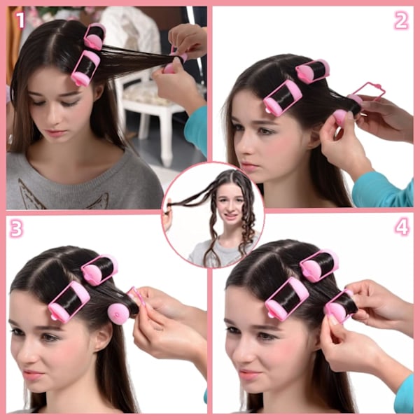 30 stk. Skum Svamperuller Bløde Svamperuller Skader Ikke Dit Hår DIY Styling Kvinder Børn Frisørværktøj (25 mm)