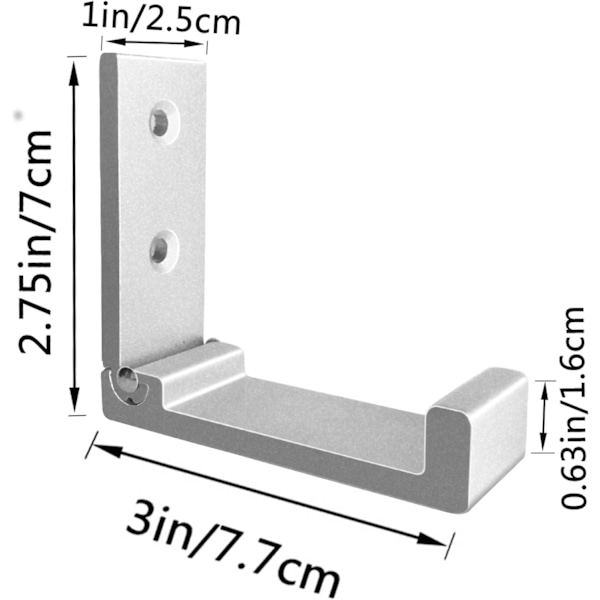 Fällbara klädkrokar, 5 st väggkrokar för att hänga kappa handdukskrok hårdvara tunga aluminiumlegering hörlurar hållare krokar (silvrig)