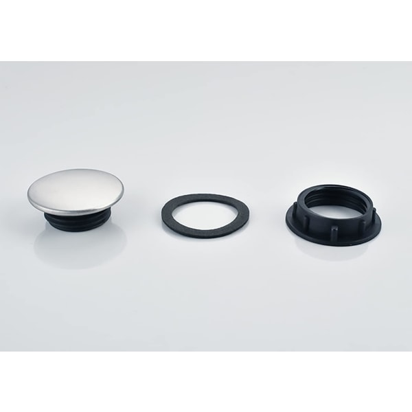 Set med 2 diskbänkshålskydd för köksdiskho, kranhålskydd, badrumskranhålskydd, rostfria diskbänksöverflödeskydd (35 mm)