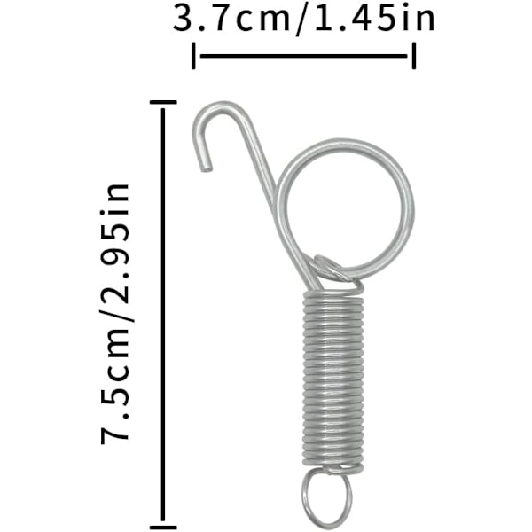 10 stk. Kaninbur Dør Metal Finger Spring Latch Hook Multifunktionel Dyr Bur Dør Spring Latch til Fastgørelse af Små Dyr, Kanin