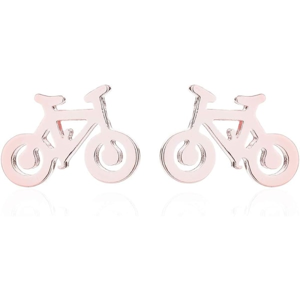 Heyone rostfritt stål 4 färger Tiny Bike Bicycle Stud örhängen för flickor