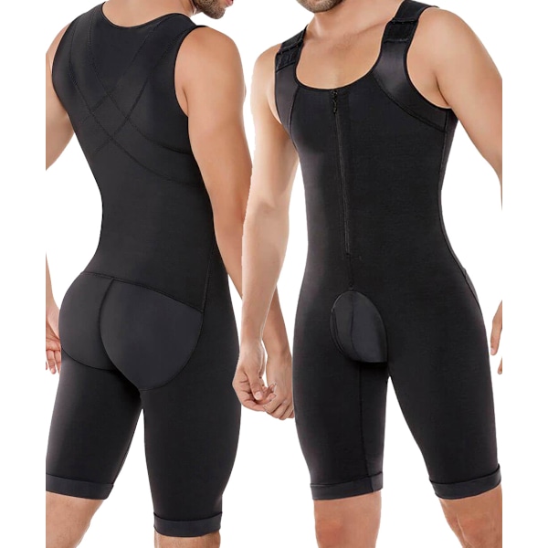 Kroppsshaper för Män - Slankande Kompressionsplagg och Postoperativ Shapewear black XXL