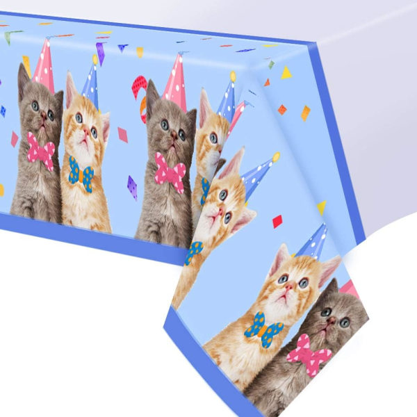 2-pack katt-sällskapsdjur-tema- print cover 52" x 90", söta djurbordsdukar Perfekt för festtillbehör
