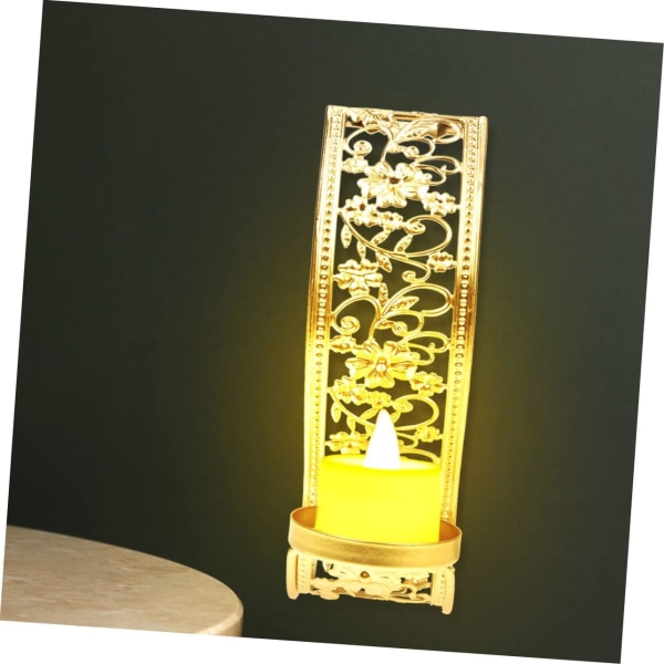 2 st metallljusstake bordsdekor i Mellanöstern dekor väggljusstake hängande ljus väggljusstativ gyllene