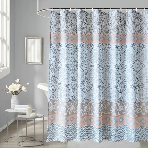 Mandala bruseforhæng polyester stof badeforhæng skimmel og meldug resistent med 12 gardin 180 x 180cm lang bruseforhæng liner vaskbar