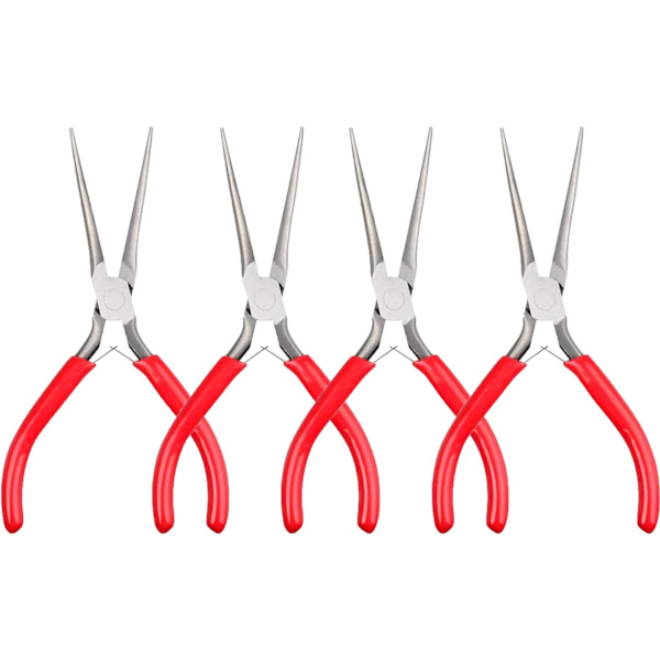 6 tums nåltång precisionstrådsreparation verktyg, 4-pack