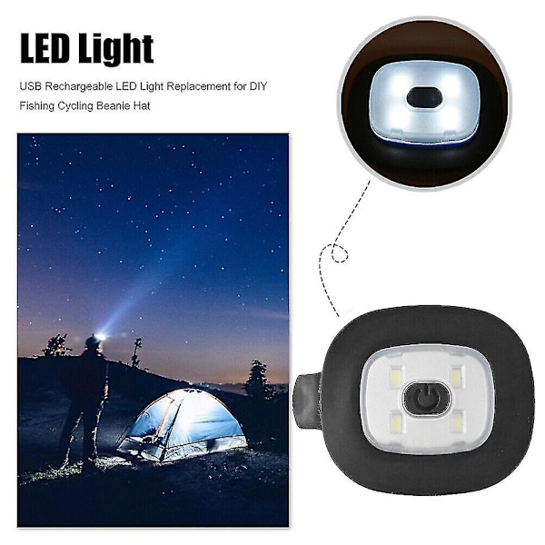 LED-mössa med USB-laddningsbart batteri Unisex Högpresterande pannlampa Zszjb53 Orange