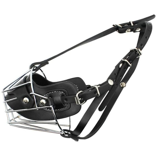 Super Metal Muzzle Hunde Mundkurv Læder Mundkurv Til Store Hunde Bid Og Tryghedsfølelse Til De Fleste Hunde-L