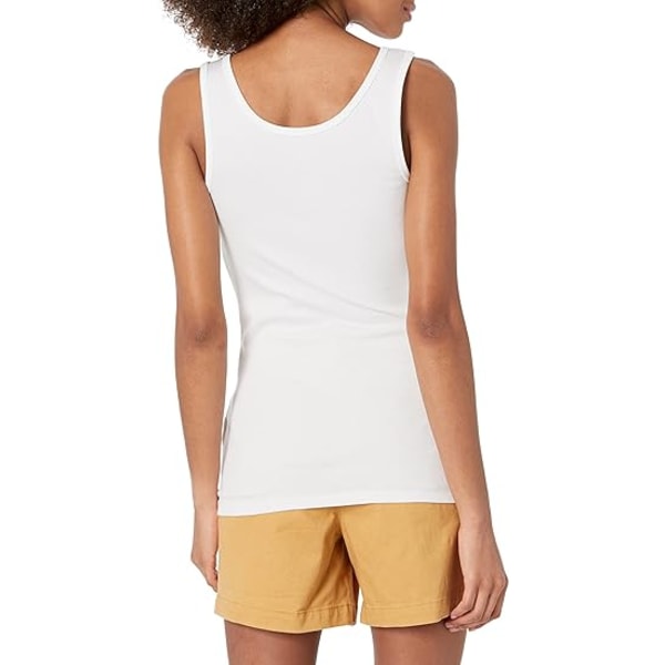 Slim-Fit Tank för kvinnor, paket med 2 Mångsidig T-shirt för damunderkläder Ärmlös sportlinne med rund hals, nederdel (stor)