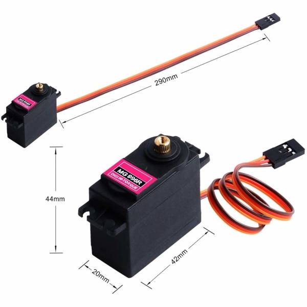 6 kpl MG996R Metalliset Digitaaliset Vaihteet Servomoottori Sarvella, Yhteensopiva Arduino Smart Car, Robot Boat RC Airplane