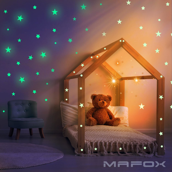 Glow-in-the-Dark Stars for Ceiling or Wall Stickers - Glow-in-the-Dark Wall Stickers Room Decor Kit - Galaxy Glow-in-the-Dark Stars