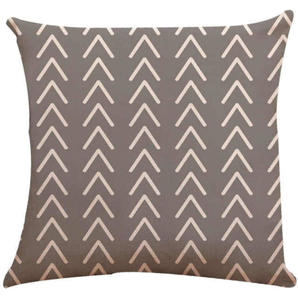 Kuddfodral 22x22 Modern Soffa Överkast Kuddfodral, Dekorativt Utomhus Linnetyg Kuddfodral för Soffa Säng Bil (Grå, 22x22, Set om 4)