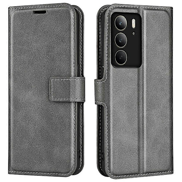 Ställfodral för Realme C75 Anti-Repa Kalvtextur Läder Telefonskal Multicolor Style D