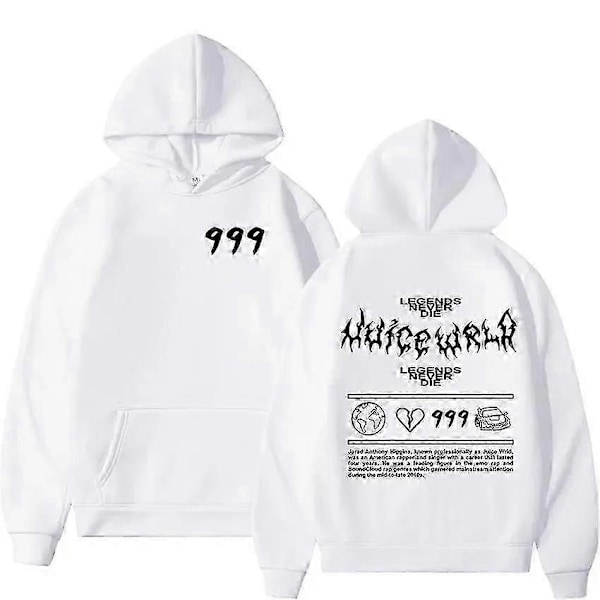 Juice Wrld Rapper Hættetrøjer Herre og Dame Street Fashion Jakker Populære Hip Hop Sweatshirts Vinter Oversized Langærmet Streetwear 9 M