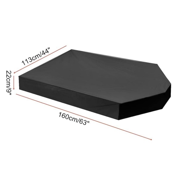 Sandkasseovertræk med snøre, firkantet støvtæt beskyttelse strand sandkasse baldakin, vandtæt sandkasse pool overtræk (160*113*22cm)