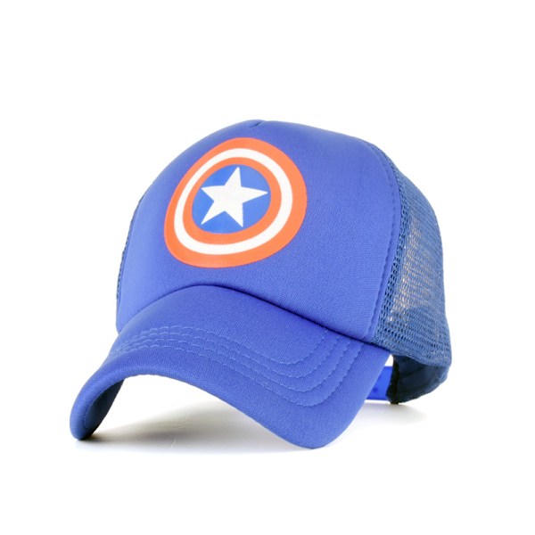 Barn Pojkar Flickor Batman Mesh Snapback Keps Sommar Utomhus Andningsbar Justerbar Sport Solhatt Model D blue 48-52cm