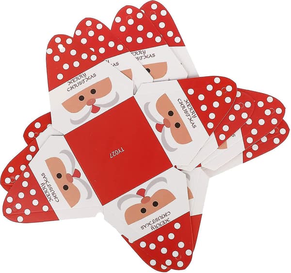 Sett med 40 Dekorative Pappesker for Julerier, Sjokolade, Fest, Hjem, Kontor, Julepynt