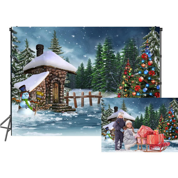 7X5ft Vinter Snö Foto Bakgrund Jul Fotografi Bakgrunder Jul Foto Props Bakgrund Jul Tema Fest Dekorationer